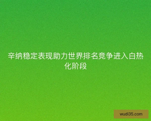 辛纳稳定表现助力世界排名竞争进入白热化阶段 辛纳稳定表现助力世界排名竞争进入白热化阶段