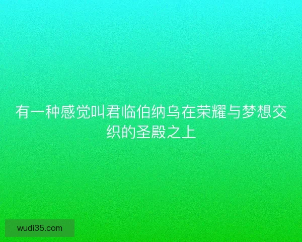有一种感觉叫君临伯纳乌在荣耀与梦想交织的圣殿之上